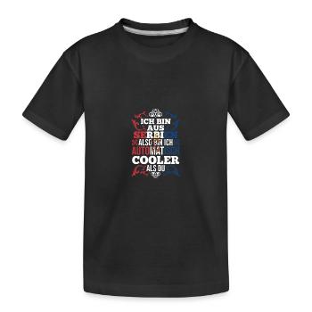 Serbe Serbe Serbie - T-shirt bio Premium Enfant - noir - Devant