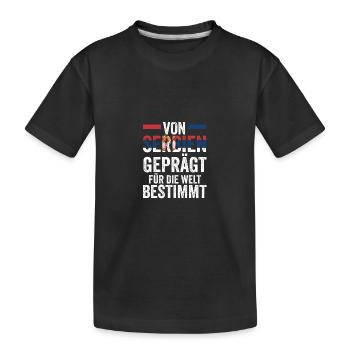 Serbe Serbe Serbie - T-shirt bio Premium Enfant - noir - Devant