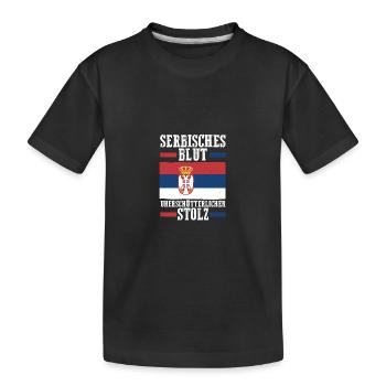 Serbe Serbe Serbie - T-shirt bio Premium Enfant - noir - Devant