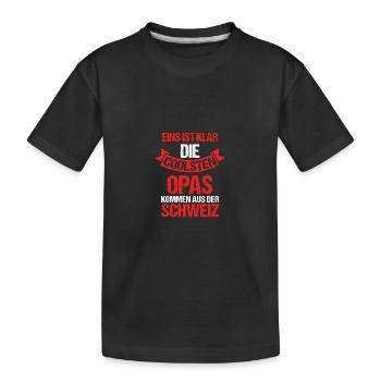Suisse Grand-père Grand-père Suisse - T-shirt bio Premium Enfant - noir - Devant
