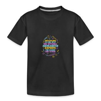Kindergarten graduates school start school child enrollment - Kids' Premium Organic T-Shirt - black - Front