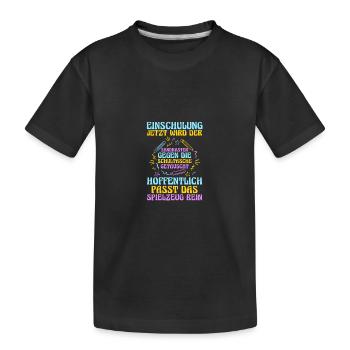 Jeunes quittant les garderies pour la rentrée scolaire Inscription des enfants à l’école - T-shirt bio Premium Enfant - noir - Devant