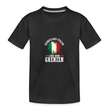 Italiener Heimat Italien - Kinder Premium Bio T-Shirt - Schwarz - Vorne