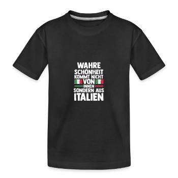 Italiener Italien - Kinder Premium Bio T-Shirt - Schwarz - Vorne
