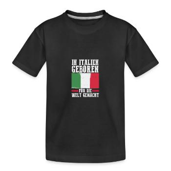 Italiener Italien - Kinder Premium Bio T-Shirt - Schwarz - Vorne