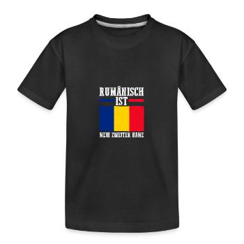 Roumain Roumanie Roumanie - T-shirt bio Premium Enfant - noir - Devant