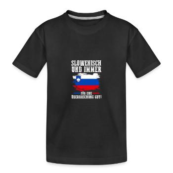Slowenen Slowenien - Kinder Premium Bio T-Shirt - Schwarz - Vorne
