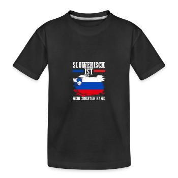 Slovènes Slovénie - T-shirt bio Premium Enfant - noir - Devant