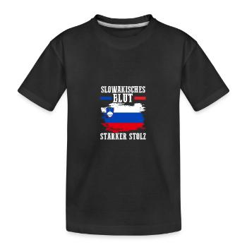 Slovènes Slovénie - T-shirt bio Premium Enfant - noir - Devant