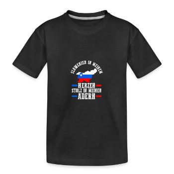 Slovènes Slovénie - T-shirt bio Premium Enfant - noir - Devant