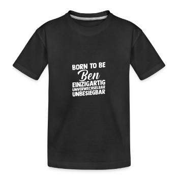 Prénom Ben - T-shirt bio Premium Enfant - noir - Devant