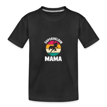 Maman Super-héroïne Maman - T-shirt bio Premium Enfant - noir - Devant