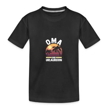 Holiday Holidaymaker Grandmother Grandma - Kids' Premium Organic T-Shirt - black - Front