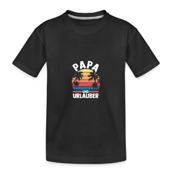 Vacation Vacationer Father Dad - Kids' Premium Organic T-Shirt - black - Front