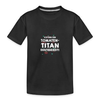 Jardinier Tomate Jardin Fermier - T-shirt bio Premium Enfant - noir - Devant