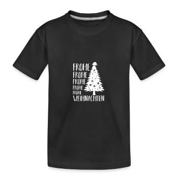 Santa Claus Christmas presents - Kids' Premium Organic T-Shirt - black - Front