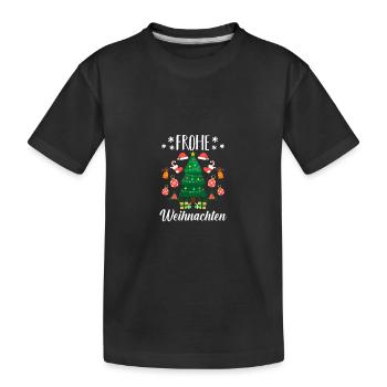 Santa Claus Christmas presents - Kids' Premium Organic T-Shirt - black - Front