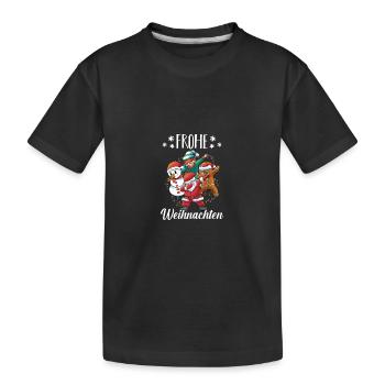 Santa Claus Christmas presents - Kids' Premium Organic T-Shirt - black - Front