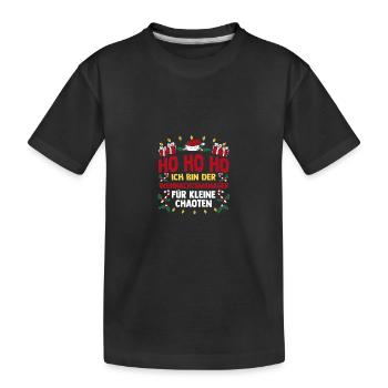 Weihnachtsmann Weihnachten Kita Erzieher - Kinder Premium Bio T-Shirt - Schwarz - Vorne