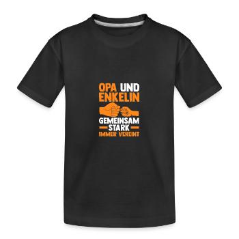 Papi et petit-fils - T-shirt bio Premium Enfant - noir - Devant