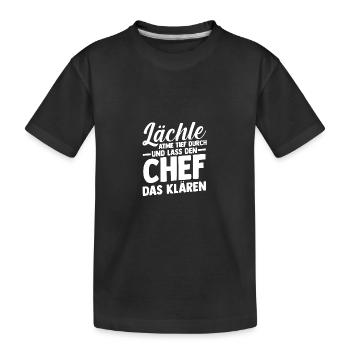 Teamleiter Chef Abschied - Kinder Premium Bio T-Shirt - Schwarz - Vorne
