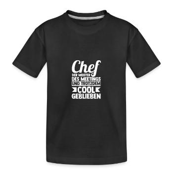 Chef d’équipe Chef de groupe Chef d’équipe Chef de département - T-shirt bio Premium Enfant - noir - Devant