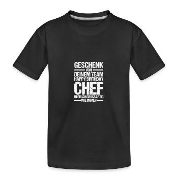 Chef Gruppenleiter Teamleiter Vorgesetzter - Kinder Premium Bio T-Shirt - Schwarz - Vorne