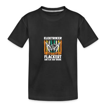 Maître électricien Ingénieur électricien Électricien - T-shirt bio Premium Enfant - noir - Devant