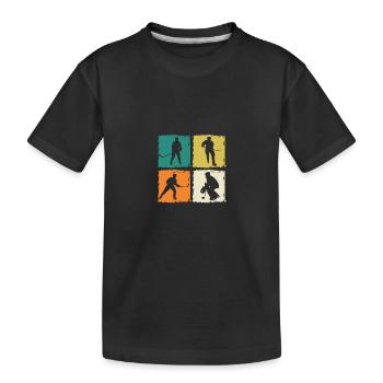 Joueurs de hockey sur glace Hockey sur glace - T-shirt bio Premium Enfant - noir - Devant
