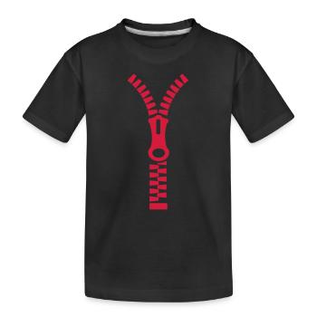 Fermeture-éclair - T-shirt bio Premium Enfant - noir - Devant