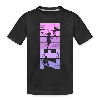 Feen 10. Geburtstag 10 Jahre alt Mädchen Fee - Kinder Premium Bio T-Shirt - Schwarz - Vorne