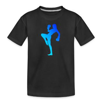 Men's Kickboxing Boxing Kickboxing Kickboxer - Kids' Premium Organic T-Shirt - black - Front