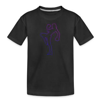 Boxing Kickbox Kickboxing Kickboxer Kickboxen - Kids' Premium Organic T-Shirt - black - Front