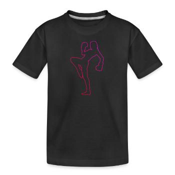 Kickboxer Kickboxing Women Men's Kickboxing - Kids' Premium Organic T-Shirt - black - Front