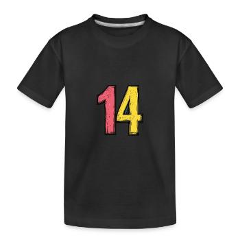 Bande dessinée à 14 chiffres - T-shirt bio Premium Enfant - noir - Devant