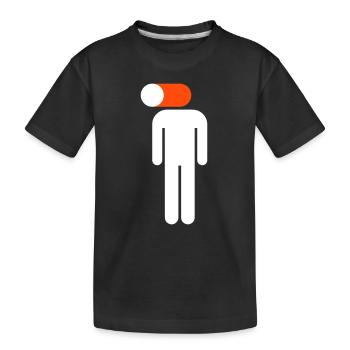 Handy an, Gehirn aus Piktogramm - Kinder Premium Bio T-Shirt - Schwarz - Vorne