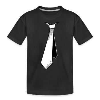 Krawatte Schatten Bewegung - Kinder Premium Bio T-Shirt - Schwarz - Vorne