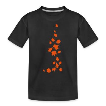 Les feuilles d'automne arbre d'érable chêne Beech Forest Park - T-shirt bio Premium Enfant - noir - Devant