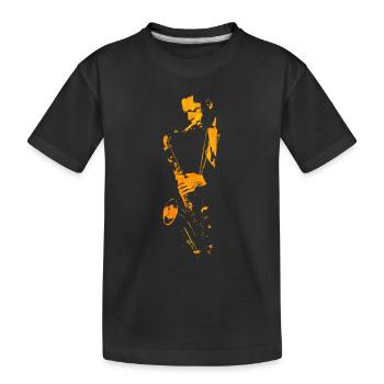 Jazz Man jc - Kids' Premium Organic T-Shirt - black - Front