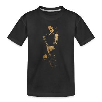 Jazz Man jc - Kids' Premium Organic T-Shirt - black - Front