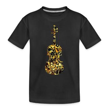 YellowInBolle Violin - Kids' Premium Organic T-Shirt - black - Front