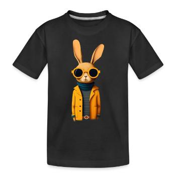 Fashion Rabbit - Kids' Premium Organic T-Shirt - black - Front