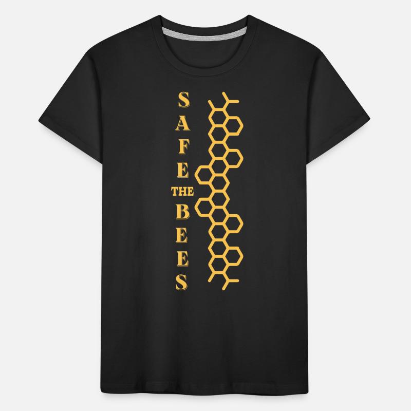 Save the bees - honeycomb pattern Kids' Premium Organic T-Shirt