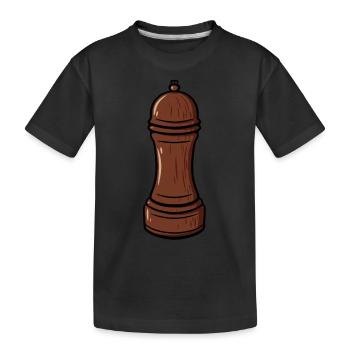 moulin à poivre moulin à sel poivrière poivrière sel - T-shirt bio Premium Enfant - noir - Devant