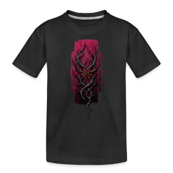 Thorned Elegance : Rose parmi les épines - T-shirt bio Premium Enfant - noir - Devant
