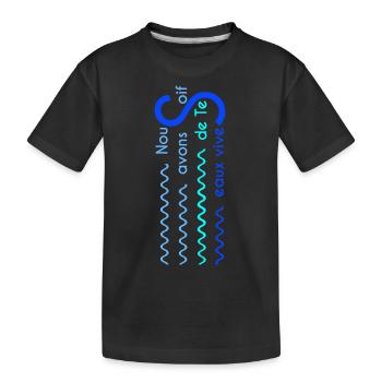 Eaux vives Version 2 - T-shirt bio Premium Enfant - noir - Devant