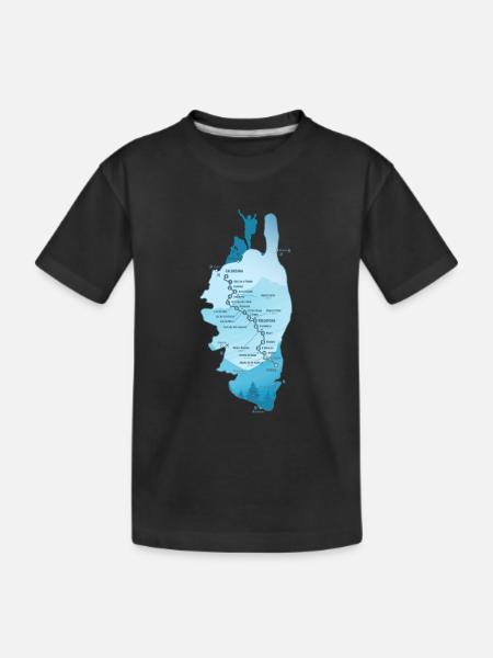 Randonnée Corse GR 20 carte GR20 corse rando gr20 - T-shirt bio Premium Enfant - noir
