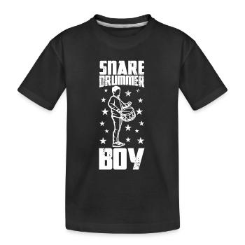 Drummer Boy - Kids' Premium Organic T-Shirt - black - Front