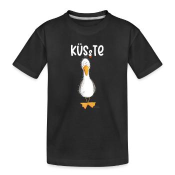 Seagull Vacances Côte de la mer Côte de la mer du Nord - T-shirt bio Premium Enfant - noir - Devant
