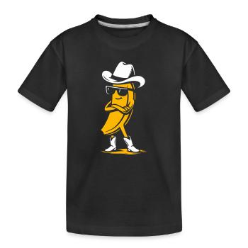 Cowboy Banana with Attitude - Kids' Premium Organic T-Shirt - black - Front
